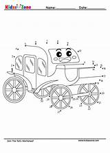 Carriage Letter Unisci Puntini Carrozza Kidzezone Stampare Downloaded Numbering sketch template