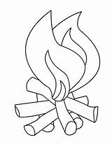 Fire Coloring Flames Flame Colouring Printable Camp Campfire Drawing Outline Safety Clipart Line Cliparts Template 1229 Number Getdrawings Library Popular sketch template