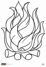 Bonfire Fogueira Junina Festa Kidswoodcrafts Print Desenho Kleurplaten חיפוש Getcolorings Molde sketch template