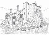 Castles Engeland Kleurplaten Printen sketch template