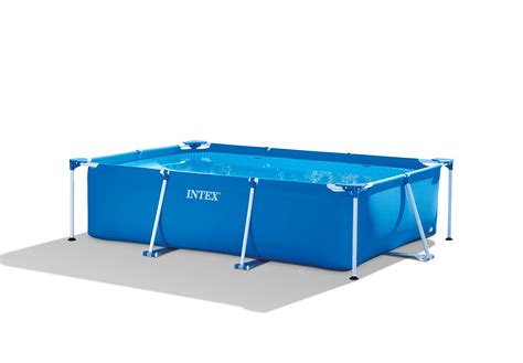 intex  metal frame rectangular pool  filter pump   blue      cm