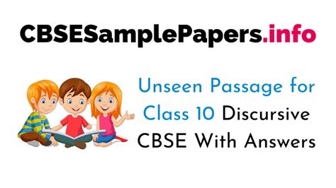 unseen passage  class  discursive cbse  answers cbse sample