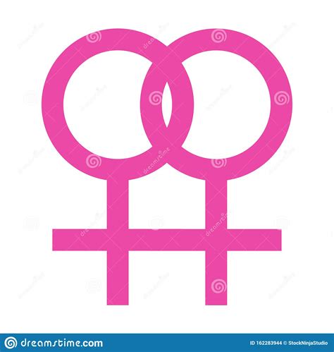 lesbian symbol in simple outline pink color design sexual orientation