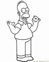 Homer Simpson Coloring Pages Simpsons Kids Colouring Coloriage Bread Eat Print Colorier Color Printable Imprimer Cartoon Library Dessin Getdrawings Popular sketch template
