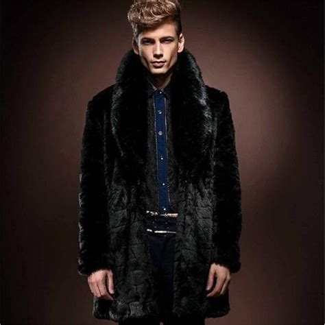 buy large size m 3xl mens winter faux fur coat fashion