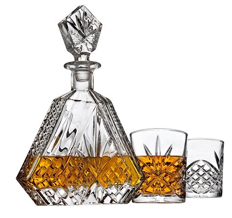 6 Dof Glasses Godinger Dublin Crystal 7 Piece Whiskey Set Includes One