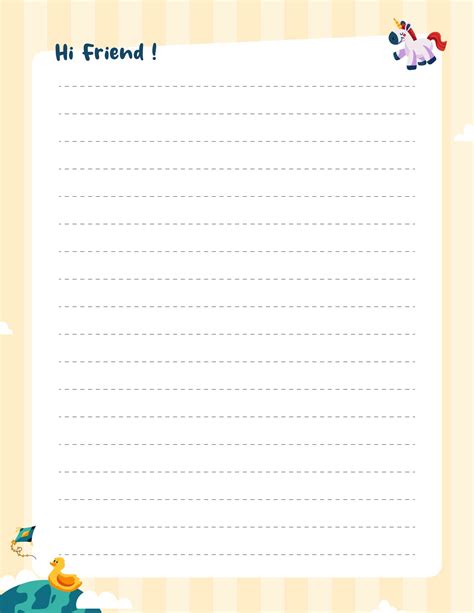 letter writing paper printable