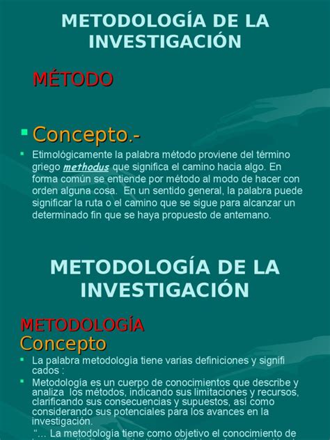 Metodologia Dela Investigacion De La Diabetes