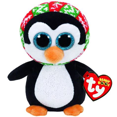 ty beanie boos  cm penelope christmas penguin plush stuffed animal