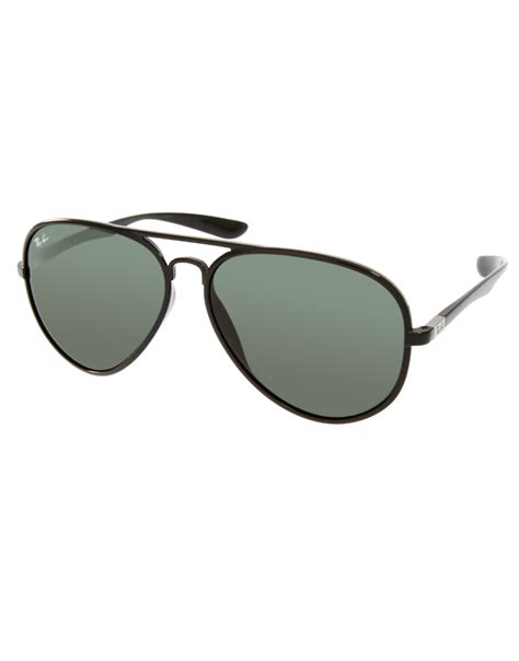 ray ban aviator sunglasses in black for men lyst