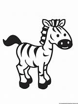 Zebra Coloring Pages Printable Print Kids Drawing Cartoon Sheet Clipart Stencil Simple Baby Color Clip Animal Templates Easy Paint Library sketch template