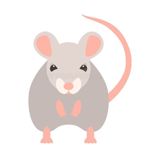 mouse face head vector illustration flat style front stock vector