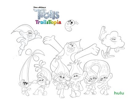 printables  kids  trolls coloring page