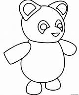 Adopt Coloring Pages Panda Roblox Pet Printable Bear Print Kids Teddy Fox sketch template