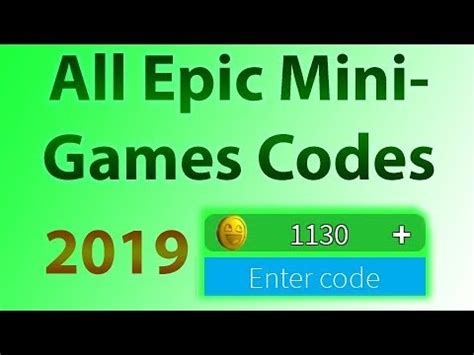 epic minigames codes  april youtube