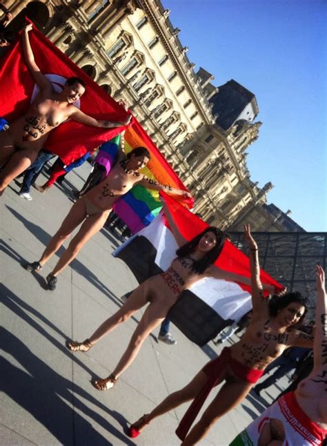 Nude Protest At In’t Women’s Day In Paris By Iranian And