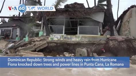 voa60 world hurricane fiona hits dominican republic