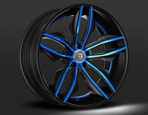 custom black  blue finish wheel rims rims  cars classy cars