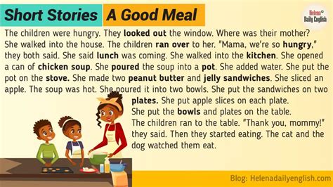 short stories  english  good meal