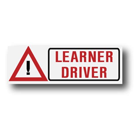 learner driver  hazard symbol mm sign gs