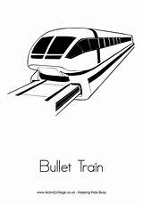 Train Bullet Colouring Coloring Pages Clipart Speed High Activity Cliparts Printable Transport Kids Enjoy Drawings Library sketch template