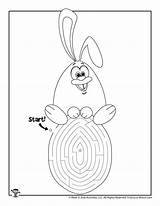 Mazes Maze Bunny Puzzle Woojr sketch template