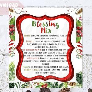printable blessing mix instant  thanksgiving favors etsy