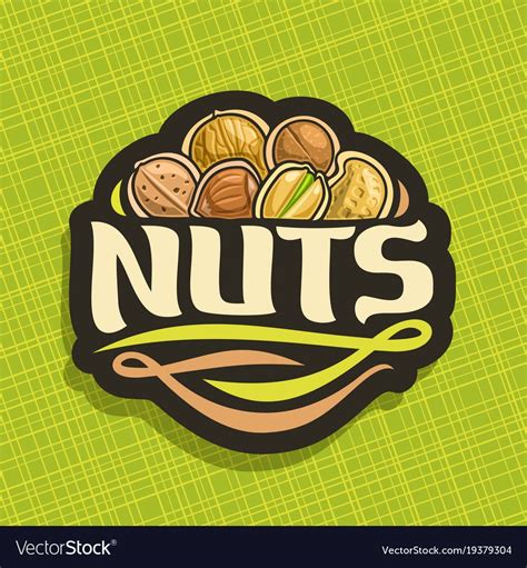 logo for nuts royalty free vector image vectorstock