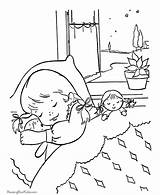 Sleeping Coloring Pages Christmas Kids Colouring Eve Kid Baby Drawing Printable Girl Print Color Raisingourkids Clipart Dreaming Book Getdrawings Draw sketch template