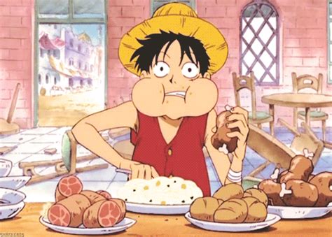 One Piece Animated  Luffy Eats Funny Anime Anime One