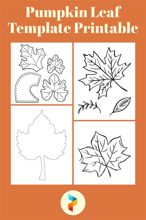 pumpkin leaf template printable     printablee