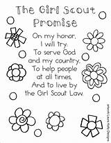 Scout Girl Coloring Promise Printable Pages Law Daisy Brownie Printables Scouts Sheet Country Bookmark Girls Print Sheets Color Petals Activities sketch template