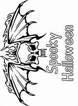 Coloring Scary Skeleton Pages Getdrawings sketch template