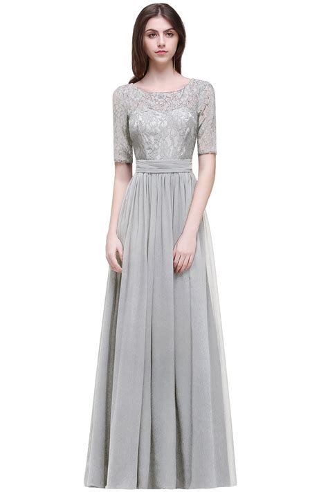 women lace chiffon evening cocktail dresses sleeves  bridesmaid babyonline