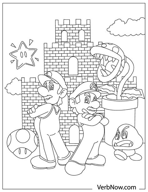 printable mario brothers coloring pages  kids super mario