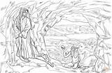 Jesus Coloring Pages Tempted Wildernes Drawing Dot Printable sketch template