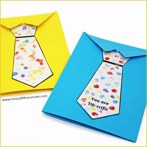 printable tie template  father  day tie card