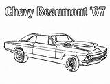 Coloring Pages Chevy Cars Impala 1967 Muscle Chevelle Car Color Copo Template sketch template