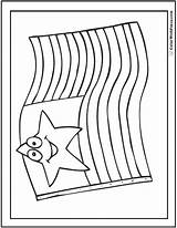 Coloring July Fourth Flag Pages Star 4th Stripes Patriotic Print Kids Colorwithfuzzy sketch template
