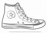 Converse Schuhe Drawingtutorials101 Everyday Chaussure Malvorlage Tenis Zapatos Zapatillas öffnen sketch template