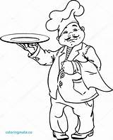 Coloring Pages Fat Chef Getcolorings sketch template