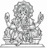 Ganesha Bal Goddesses Shirleytwofeathers Ganash sketch template