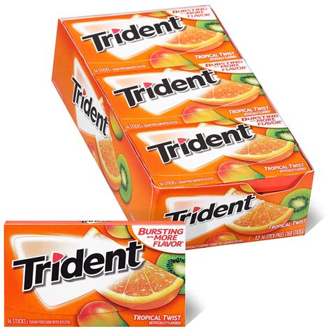 trident tropical twist sugar  gum  packs   pieces  total
