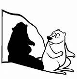 Coloring Groundhog Pages Shadow Kids Hog Ground Seeing Sees His Line Drawing Sheet Color Problems First Groundhogs Clip Clipartmag sketch template