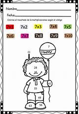 Multiplicar Tablas Colorear Trabajar Cuaderno Aprendemos Tabla Orientacionandujar Aprender Creativa sketch template