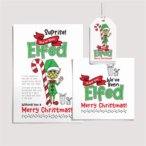 youve  elfed weve  elfed elf printable etsy youve