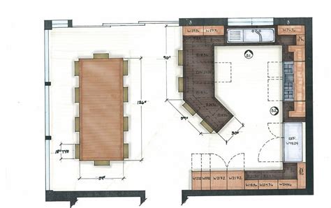great concept large kitchen floor plans  island