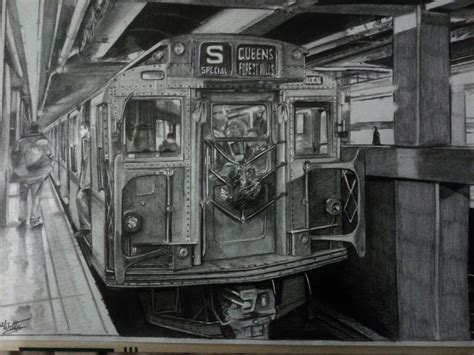 ny subway drawing  alainmi  deviantart