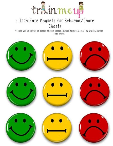 printable editable  smiley face behavior chart printable