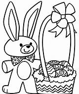 Bunny Coloring Easter Pages sketch template